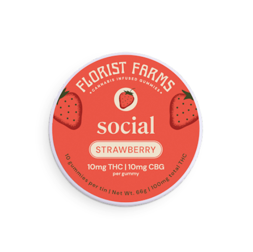 FLORIST FARMS Social | Strawberry | 1:1 | 10pk